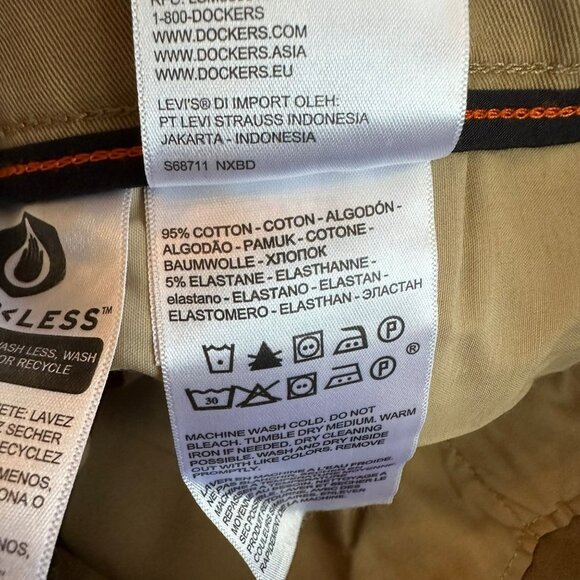 Dockers Men's Straight Fit Tan Cargo Khaki Pants -34x36" - Picture 7 of 10
